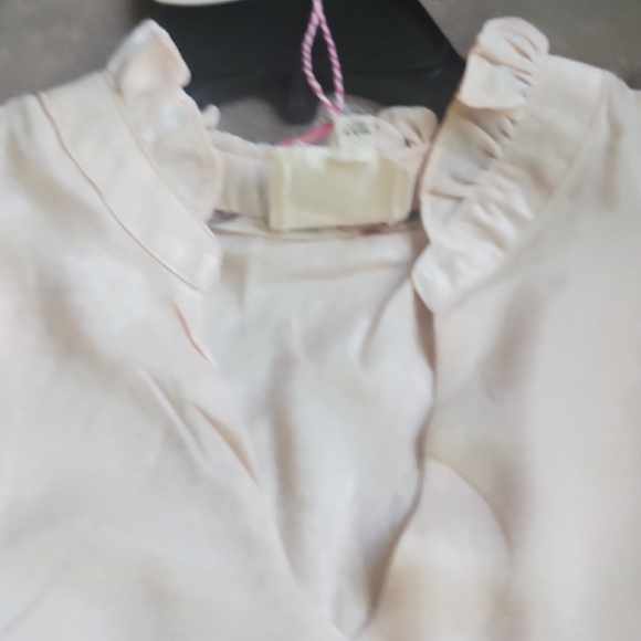 Umgee Lightest Of Pinks Floral Lace Sleeve Blouse - Picture 3 of 8